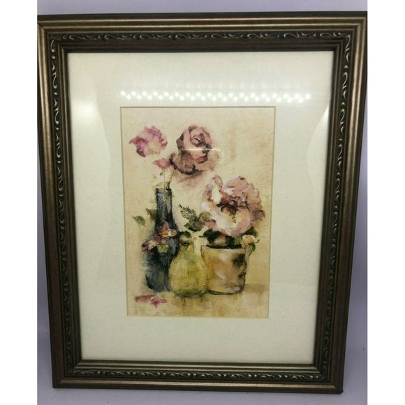 Floral, Pots of Roses Framed Picture, 11 1/2" x 9 1/2", Home Decor - Picture 1 of 6